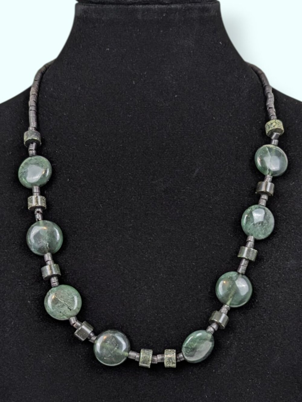 Bohemian Dark Serpentine Heishi Necklace